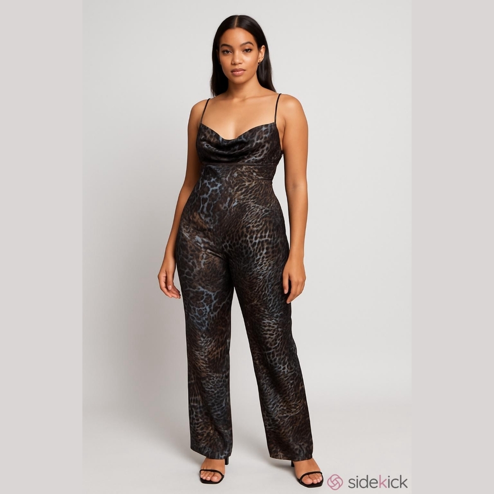 Elegant Guess Leopard Print Jumpsuit